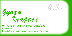 gyozo krajcsi business card